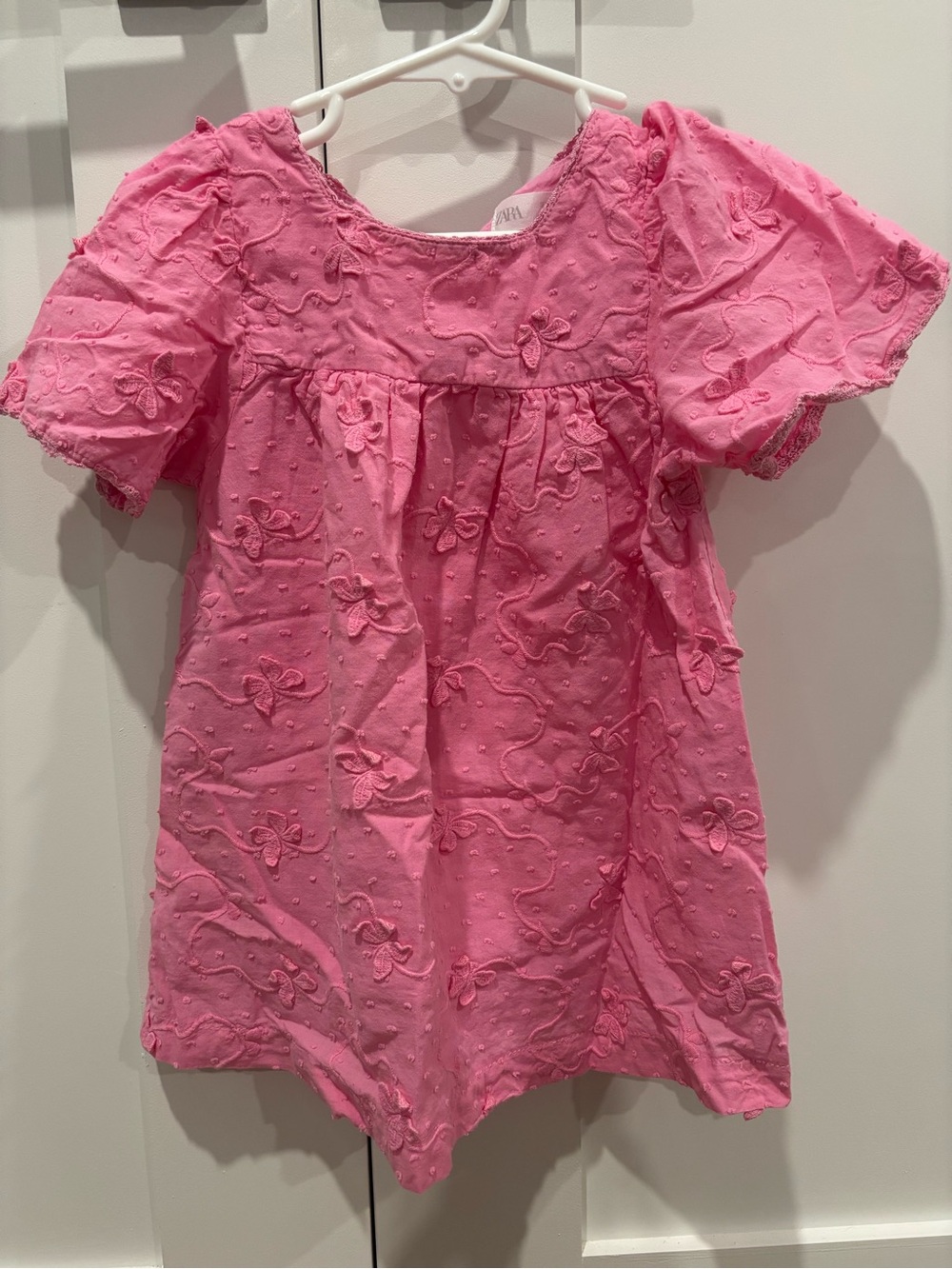 Girls' Pink Embroidered dress